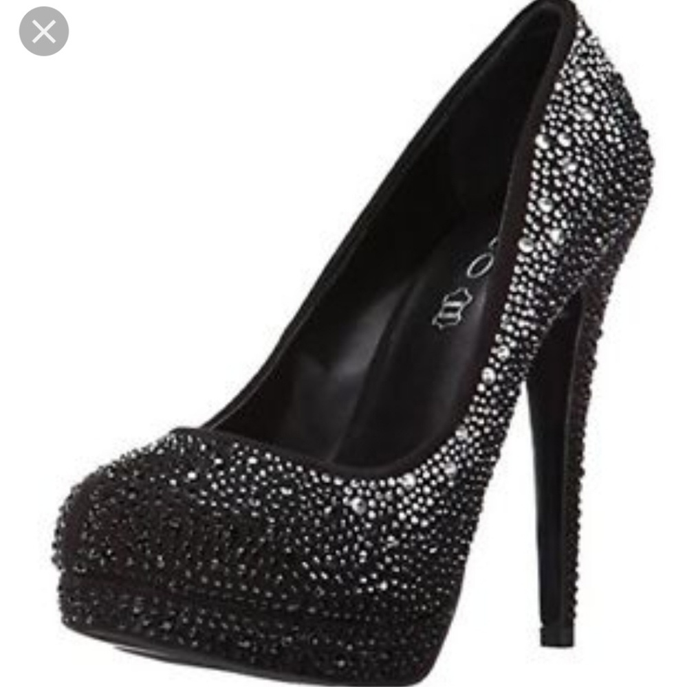 ALDO Black and Silver Ombre Jeweled Stilletos